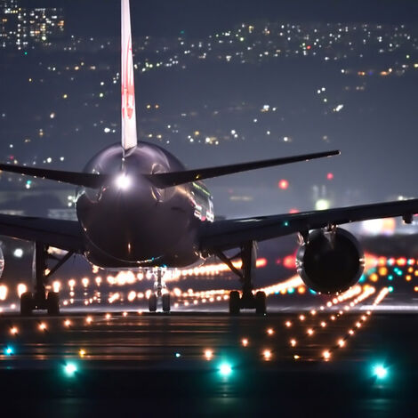 空港での旅客機の姿
